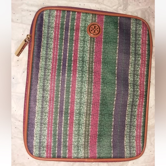 Tory Burch Tablet Case Baha Stripe NWOT - Picture 2 of 6